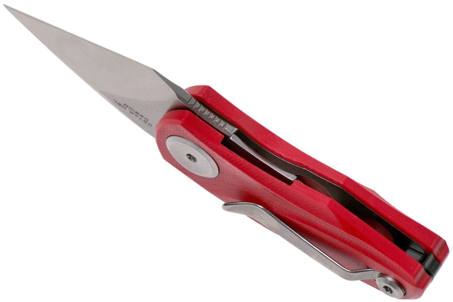 Bestech Tulip Red G10 BG38B Navaja, Diseño Ostap Hel - Imagen 5
