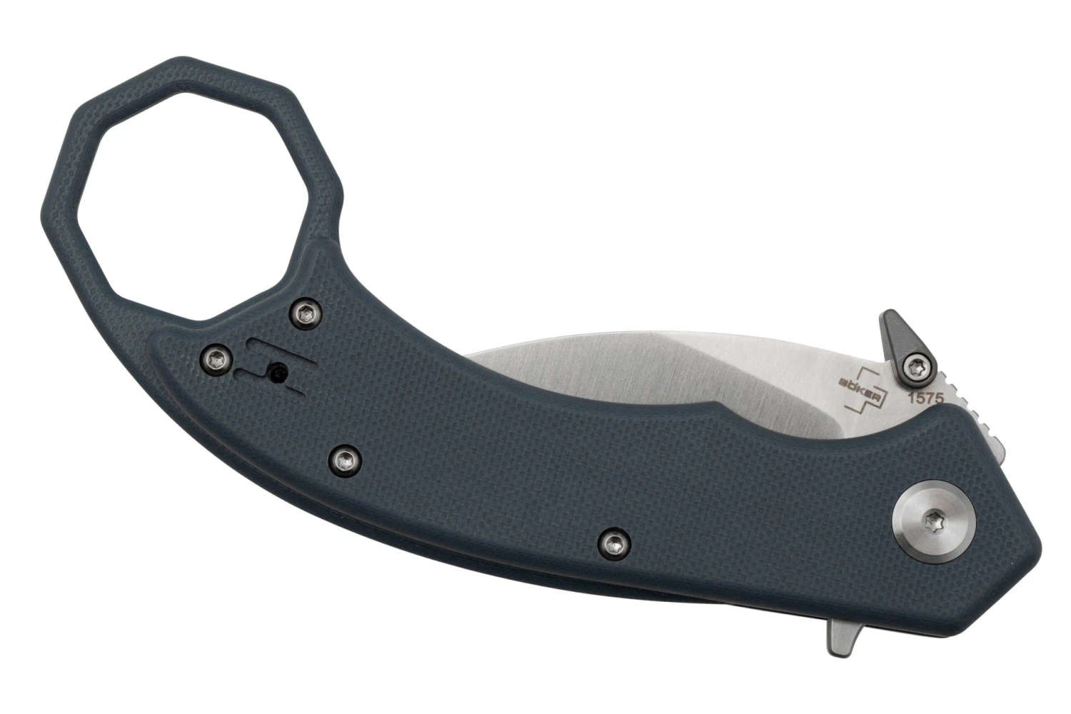 Böker Plus HEL Karambit 01BO516, 154CM, Blue Grey Navaja, Alessandra De Santis Design - Imagen 6