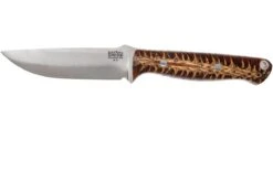 Bark River Bravo EDC A2, Orange & Red Pinecone, Funda Negra