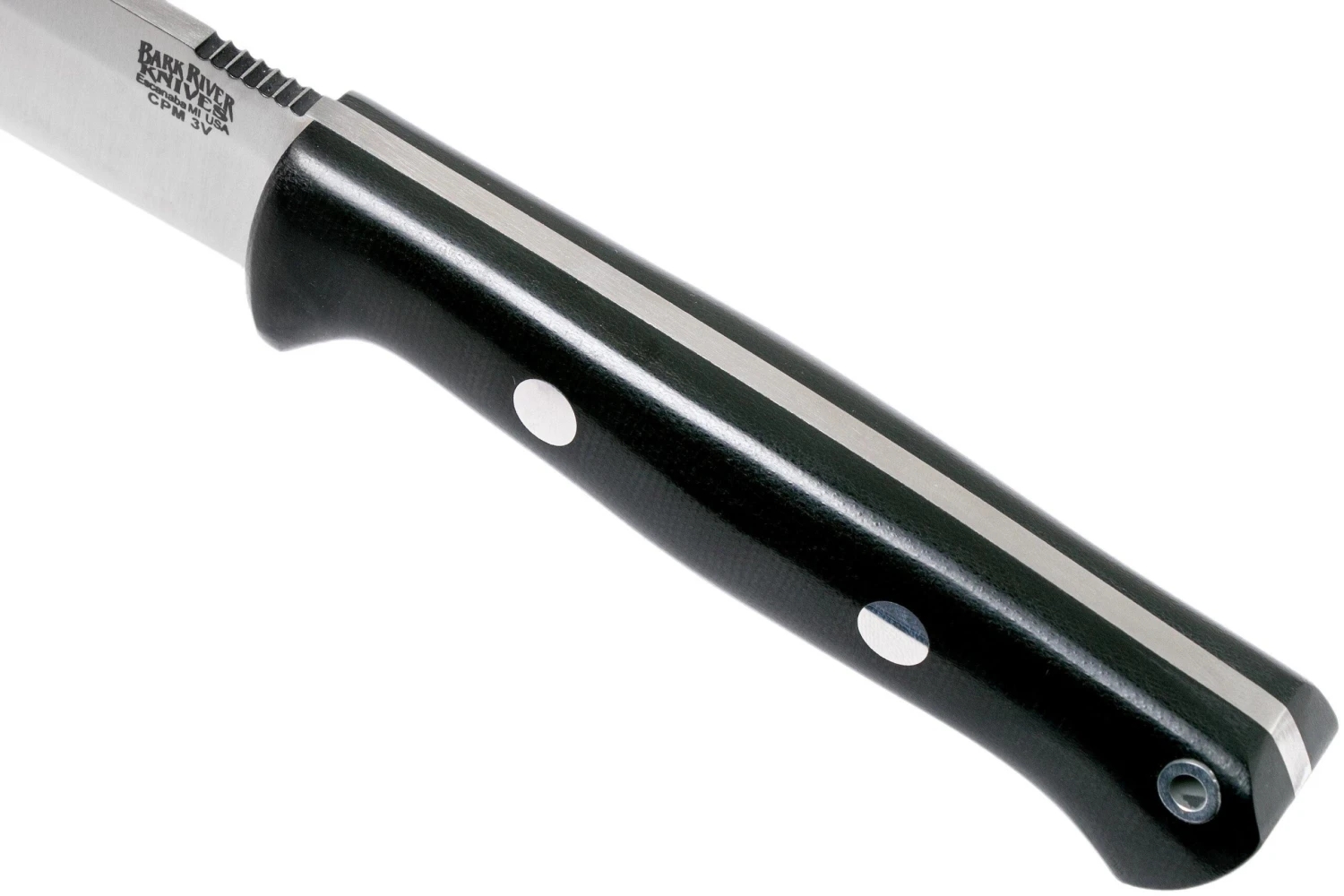 Bark River Bravo 1.5 LT Field CPM 3V, Black Canvas Micarta Cuchillo De Exterior - Imagen 5