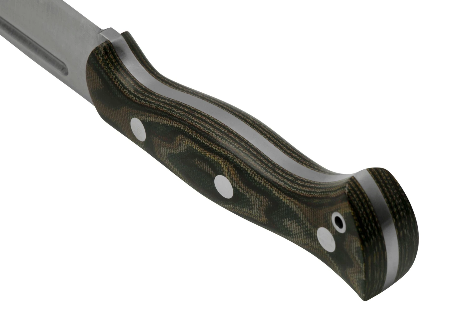 Bark River Cub CPM 3V Snakeskin Burgundy Canvas Micarta, Cuchillo De Bushcraft - Imagen 4