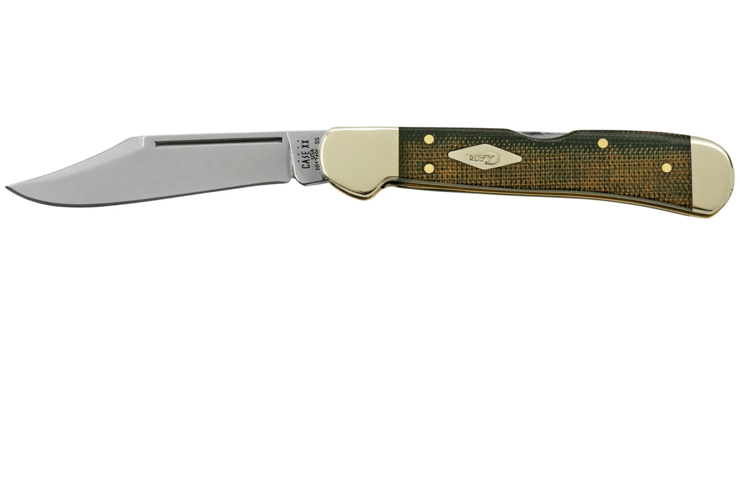 Case Mini CopperLock 23475 Green And Black Micarta, Navaja