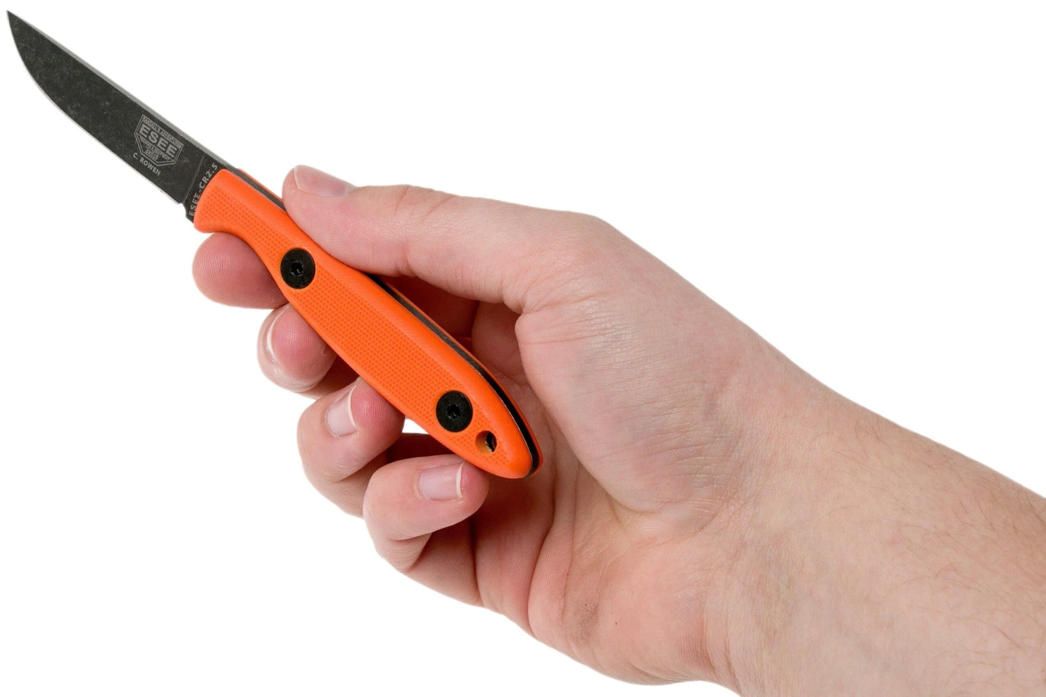 ESEE Camp-Lore CR 2.5 Orange, Black Oxide Coating Cuchillo Fijo, Cody Rowen Design - Imagen 6