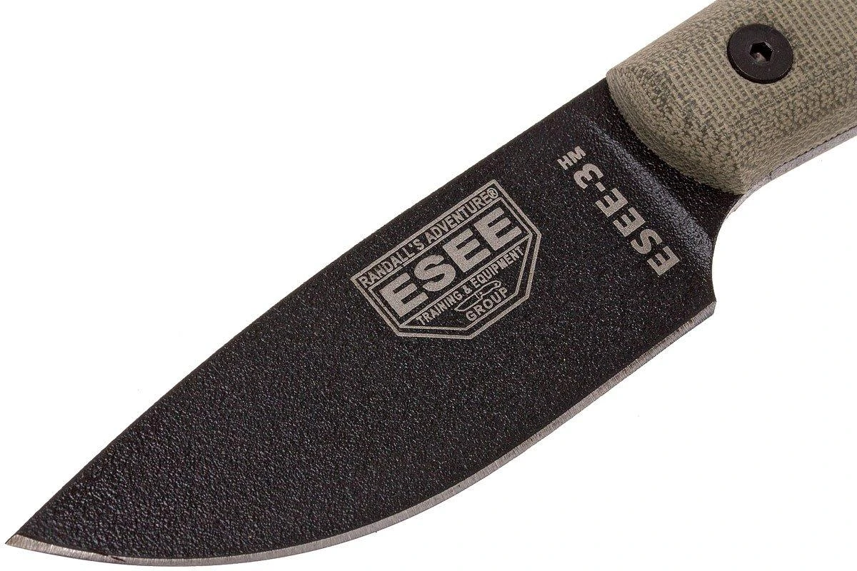 ESEE Model 3HM Cuchillo Bushcraft Modified Handle, Funda De Cuero - Imagen 3
