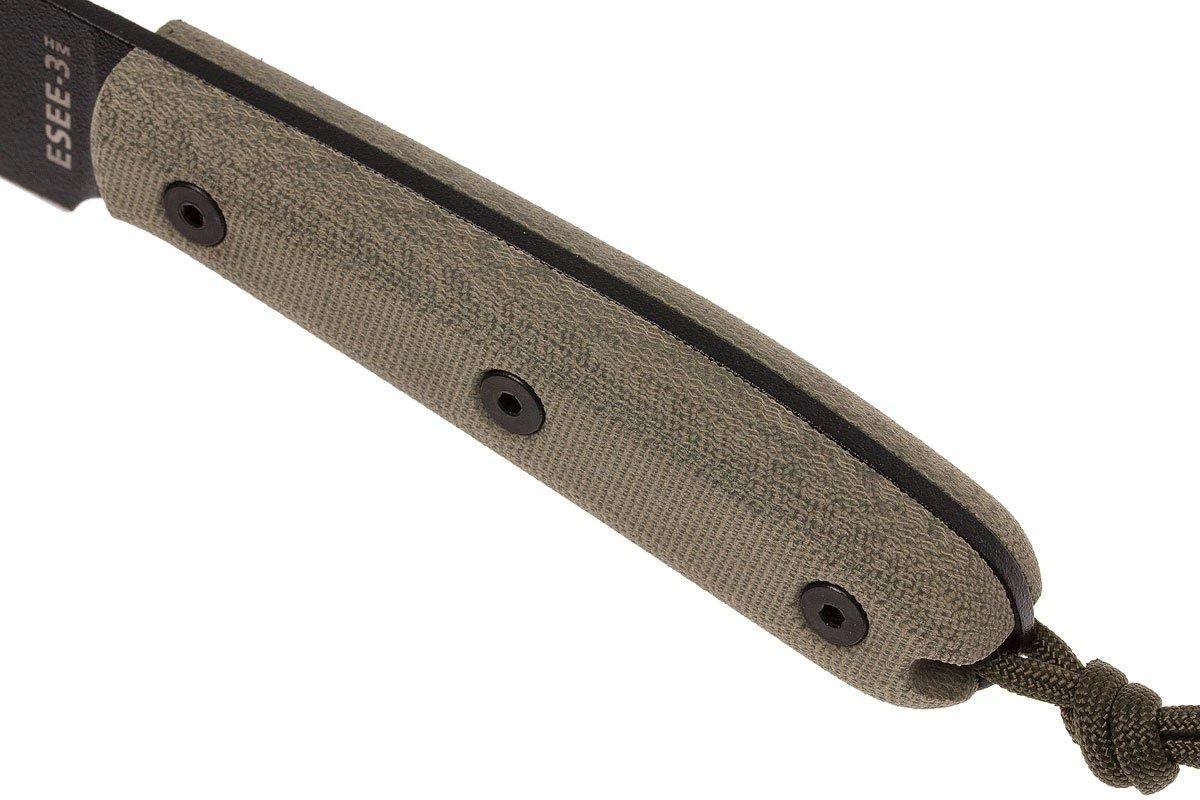 ESEE Model 3HM Cuchillo Bushcraft Modified Handle, Funda De Cuero - Imagen 5