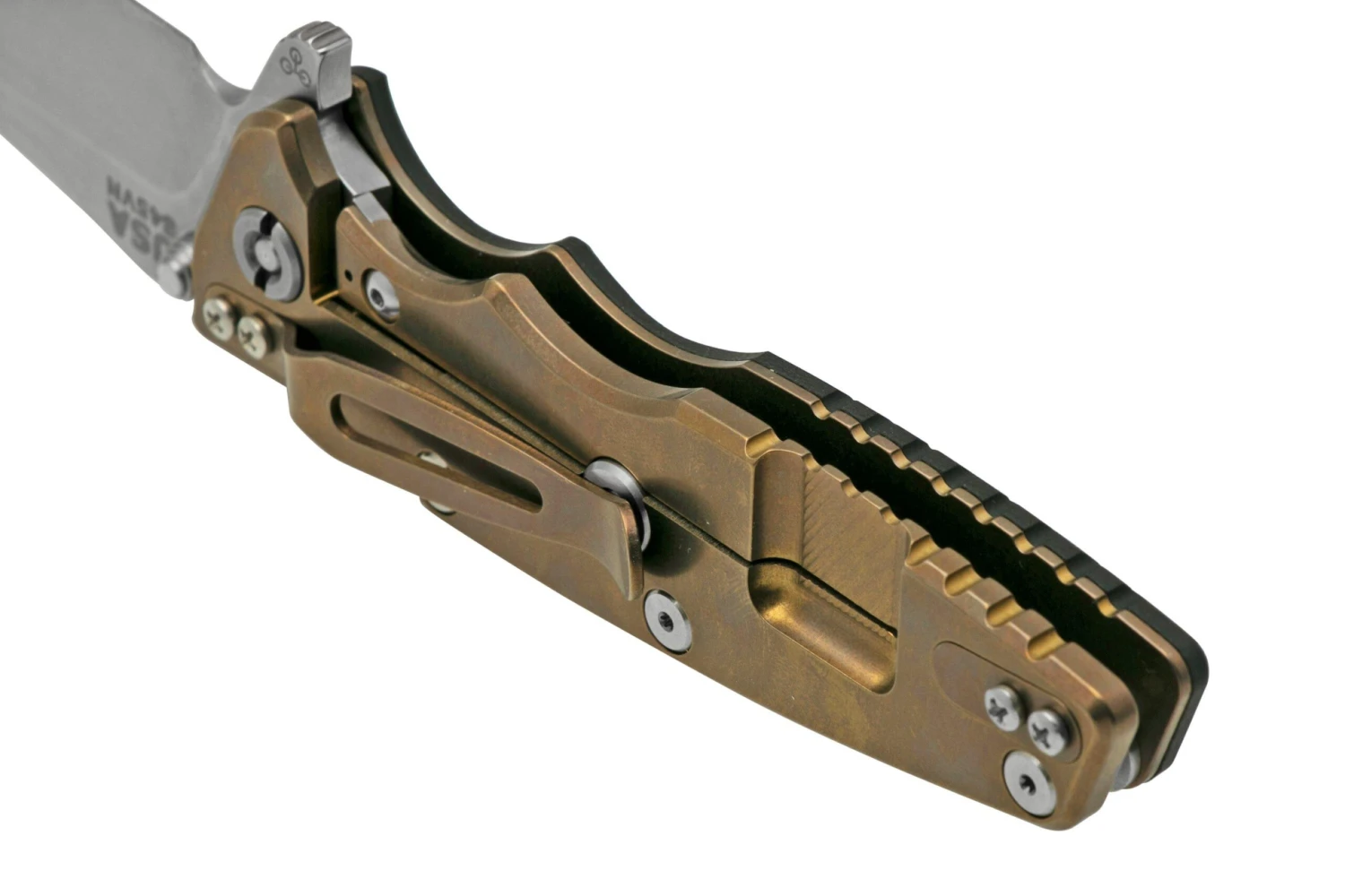 Rick Hinderer Eklipse 3.5” Spearpoint S45VN, Stonewash Bronze, Black G10, Navaja - Imagen 4