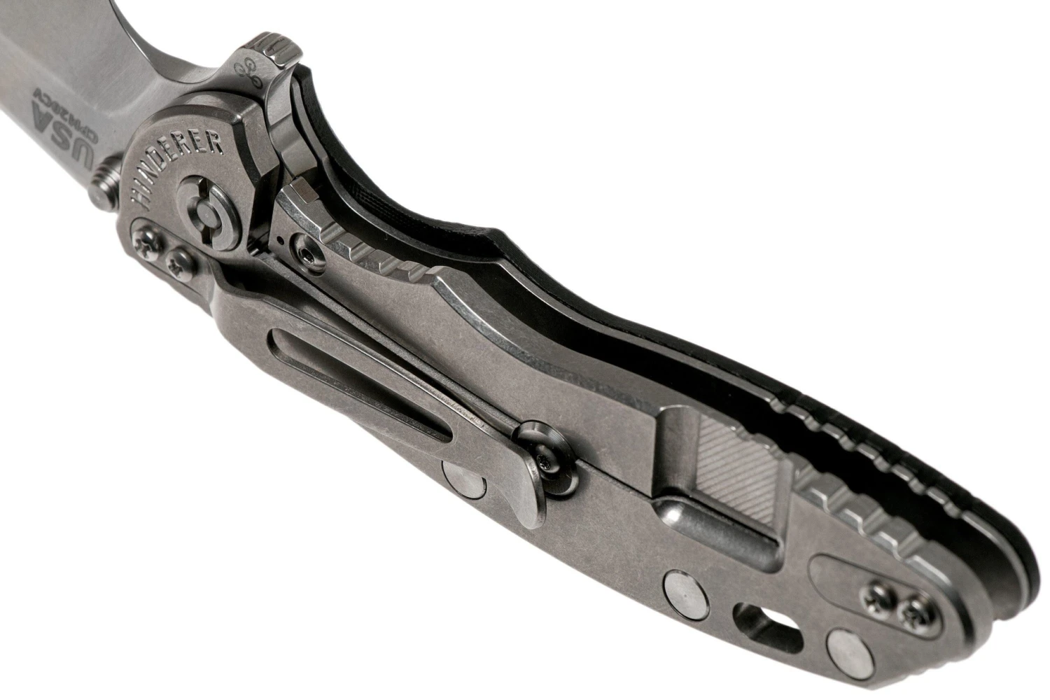 Rick Hinderer XM-18 3.5 Spanto 20CV, Black G10 Navaja" - Imagen 5