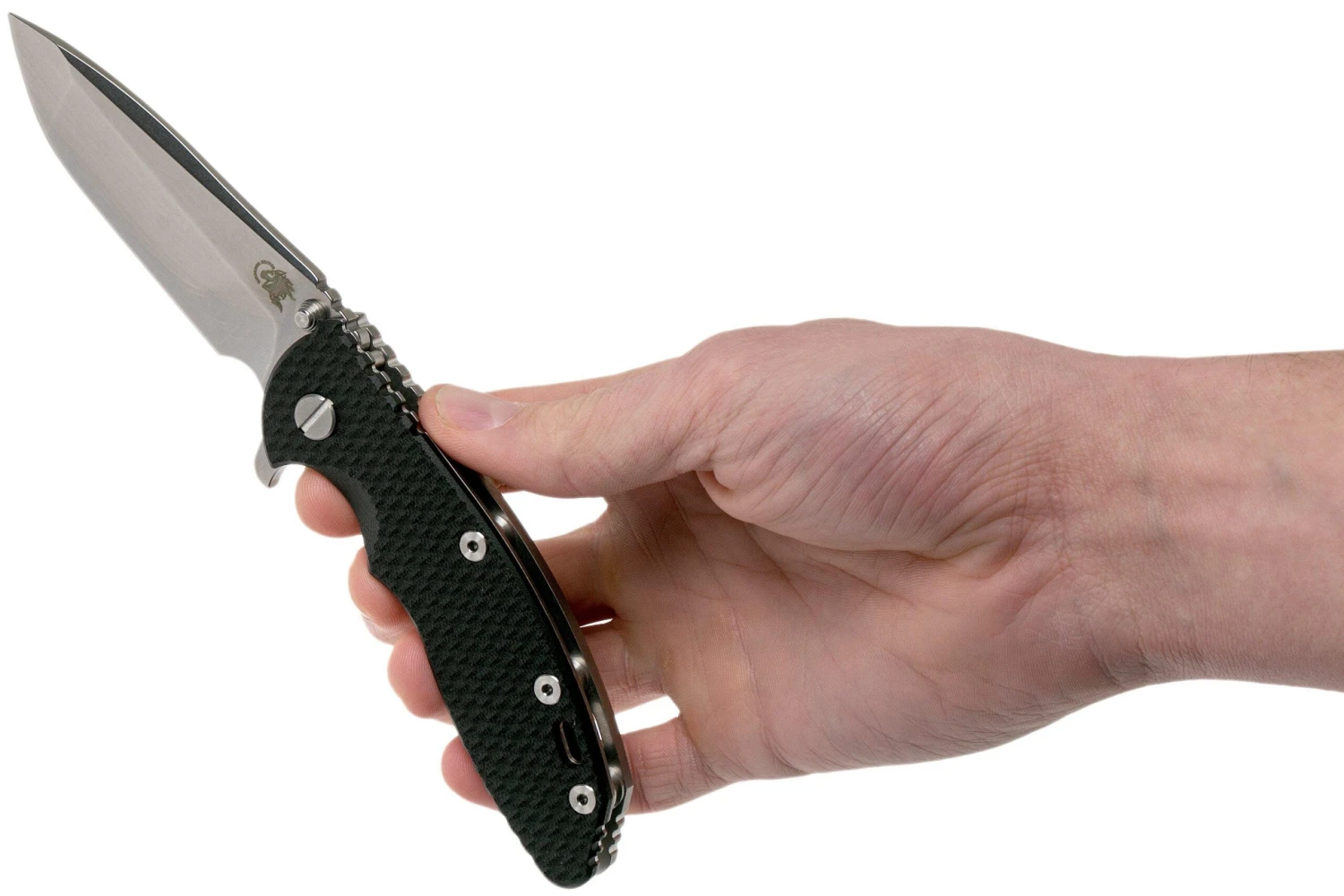 Rick Hinderer XM-18 3.5 Spanto 20CV, Black G10 Navaja" - Imagen 8