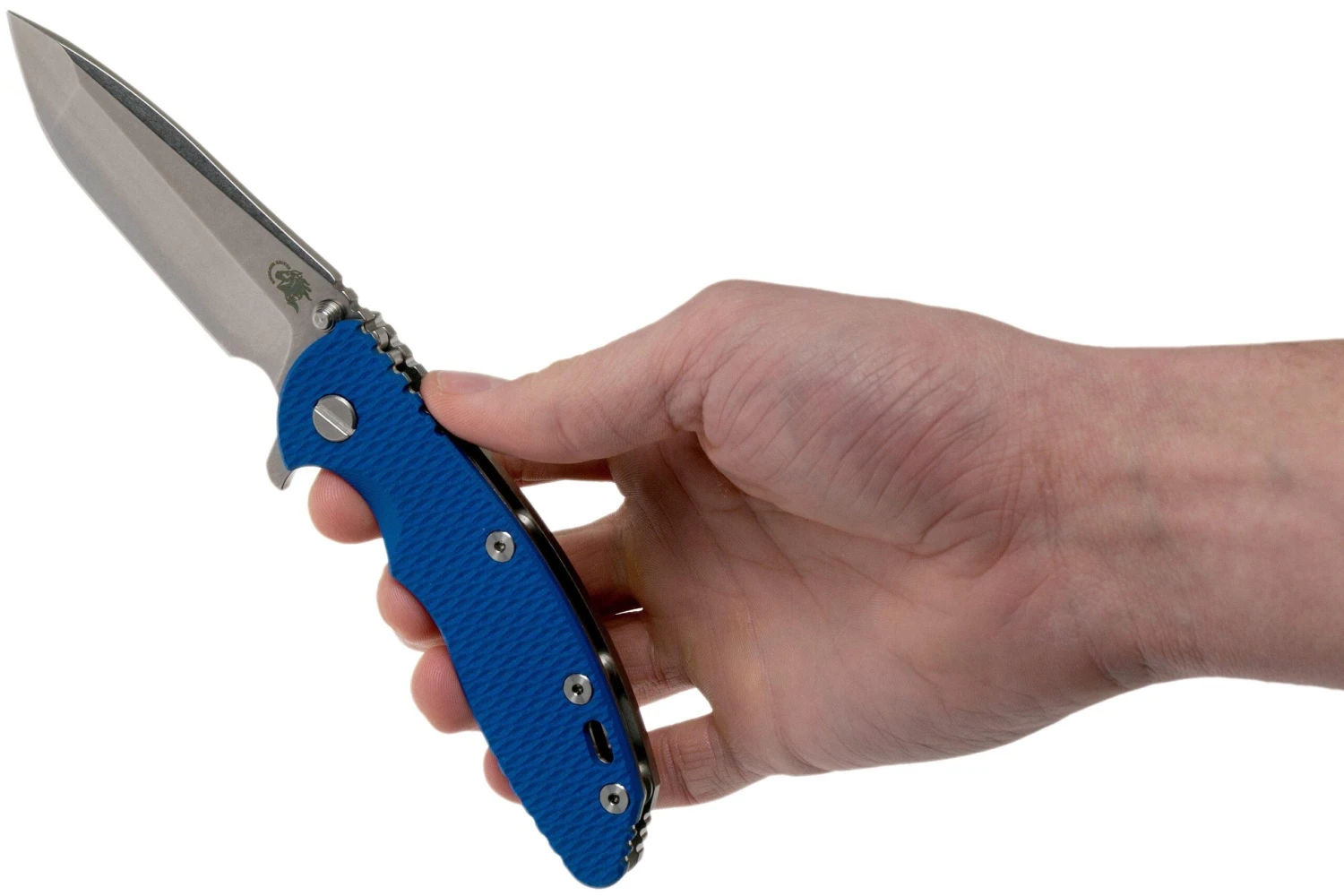 Rick Hinderer XM-18 3.5 Spanto 20CV, Blue G10 Navaja" - Imagen 8