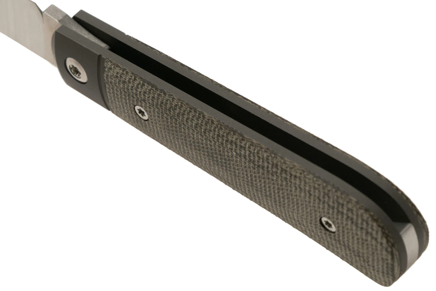 Jack Wolf Laid Back Jack, Green Canvas Micarta LAIDB-01-GRN Navaja Slipjoint - Imagen 4