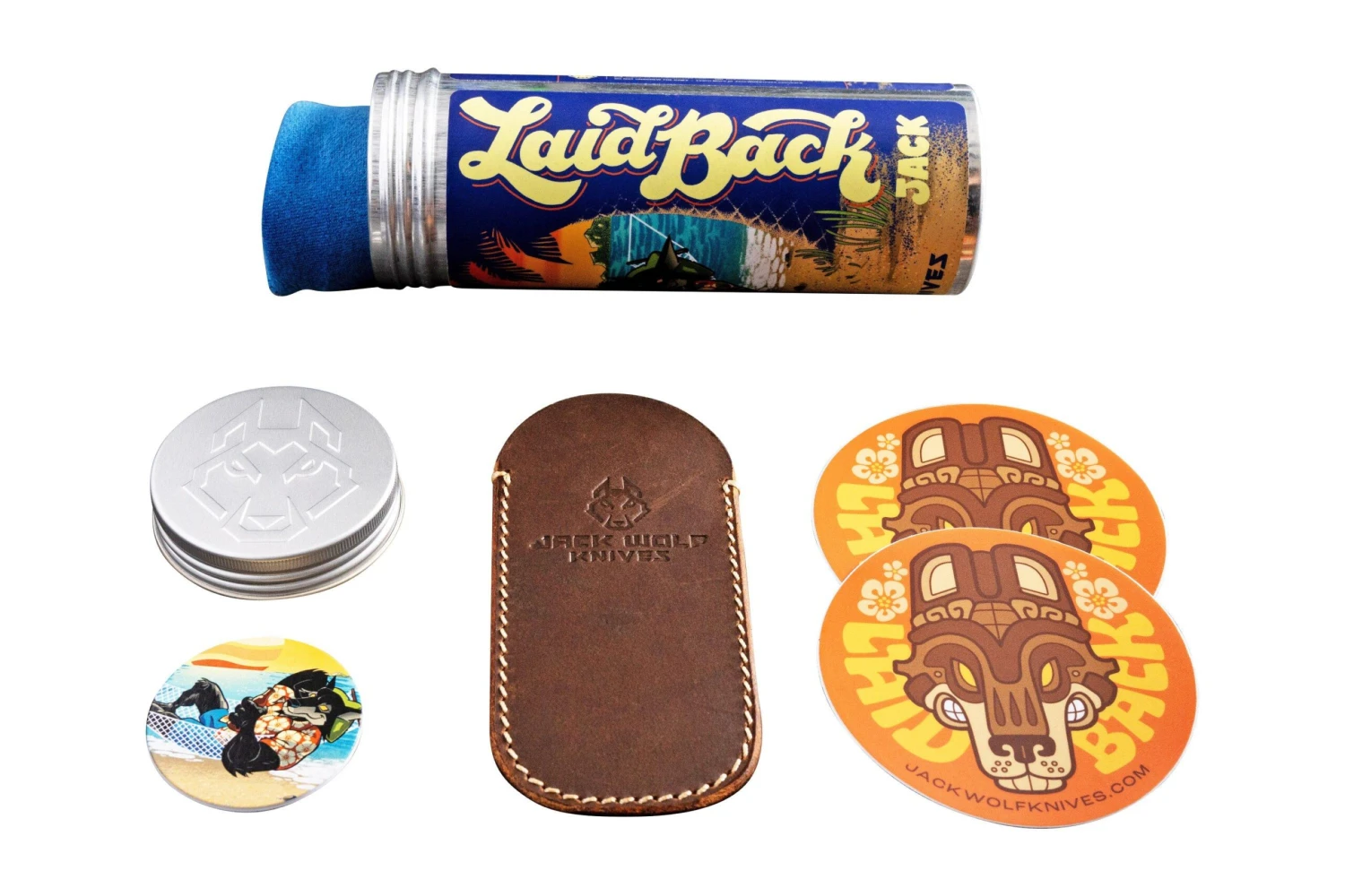 Jack Wolf Laid Back Jack LAIDB-02-TI-JIG Titanium Jigged, Slipjoint Navaja - Imagen 6