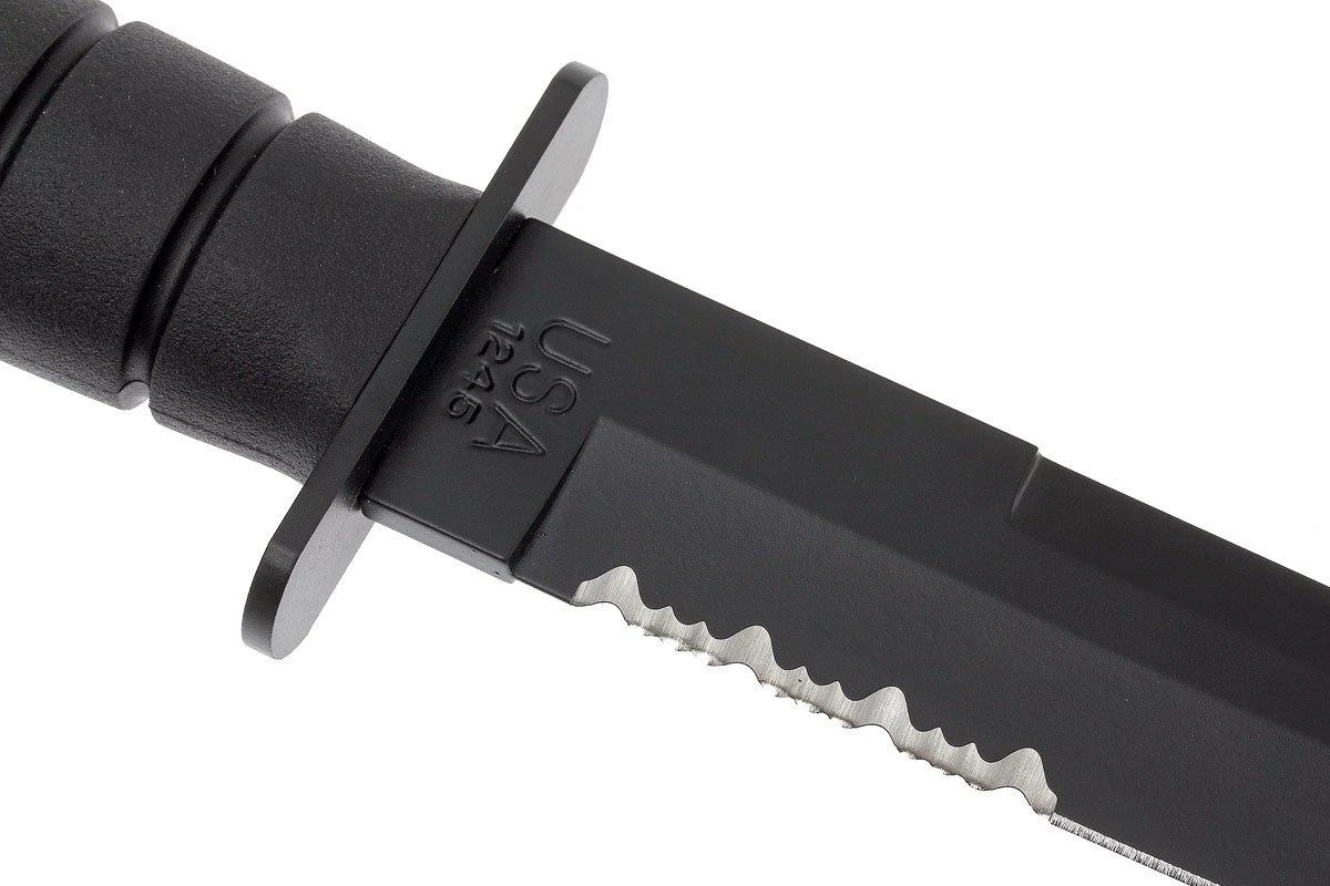 KA-BAR Tanto 1245 Cuchillo De Supervivencia, Parcialmente Dentado, Funda Kydex - Imagen 3