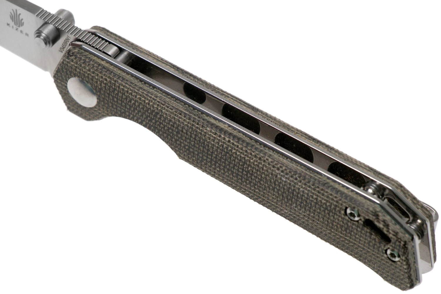 Kizer Begleiter Mini, Micarta, N690, V3458RN1 Navaja, Azo Design - Imagen 7