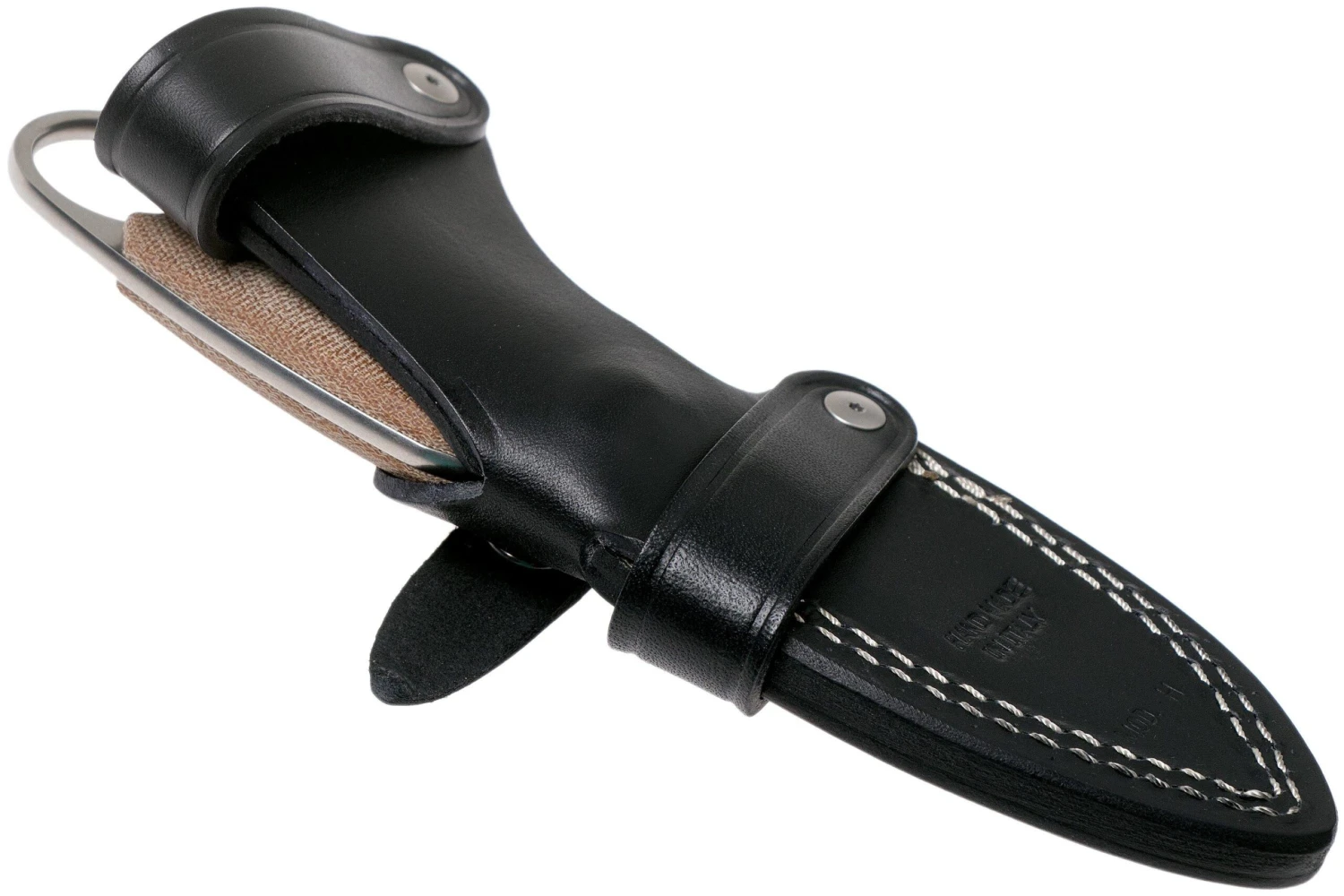 LionSteel H1 Skinner CVN Natural Canvas Micarta Cuchillo Fijo, Tommaso Rumici Design - Imagen 7