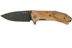 LionSteel KUR BUL PVD Navaja, Madera De Olivo
