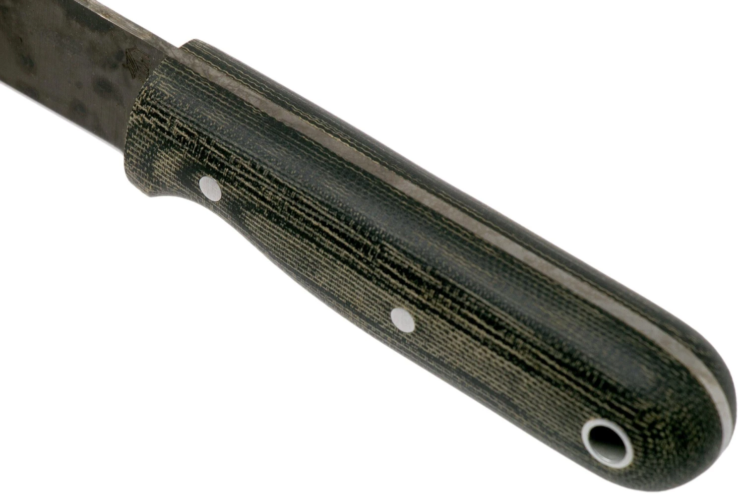 LT Wright Bushbaby HC, 1075, Matte Black Micarta, Leather Sheath, Cuchillo Bushcraft - Imagen 5