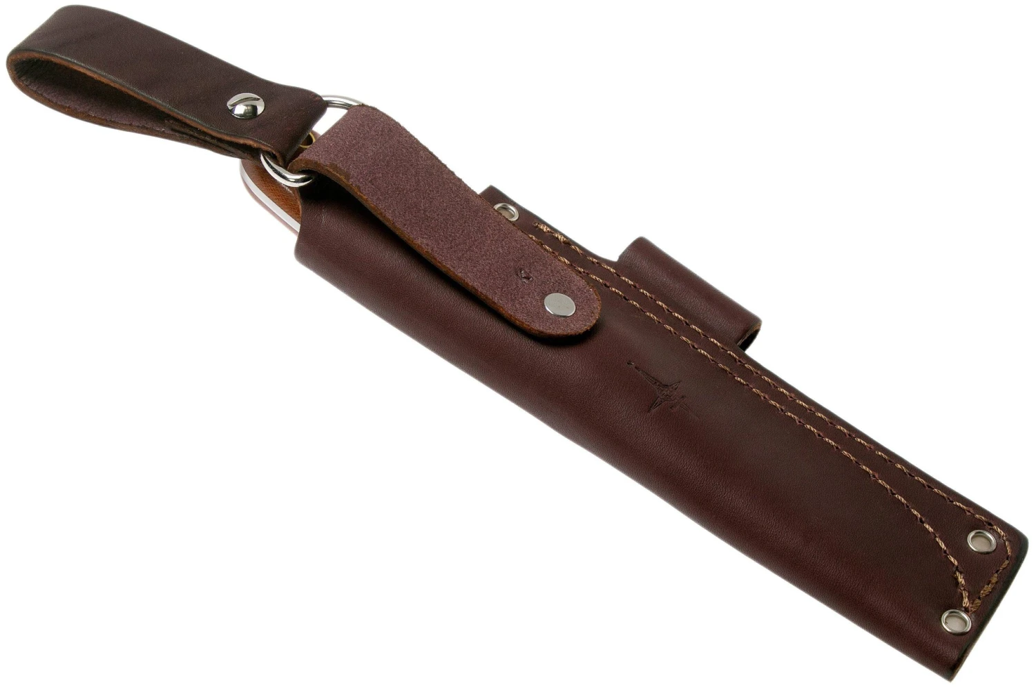 LT Wright GNS Saber Grind, O1, Polished Natural Micarta, Leather Sheath, Cuchillo Bushcraft - Imagen 7