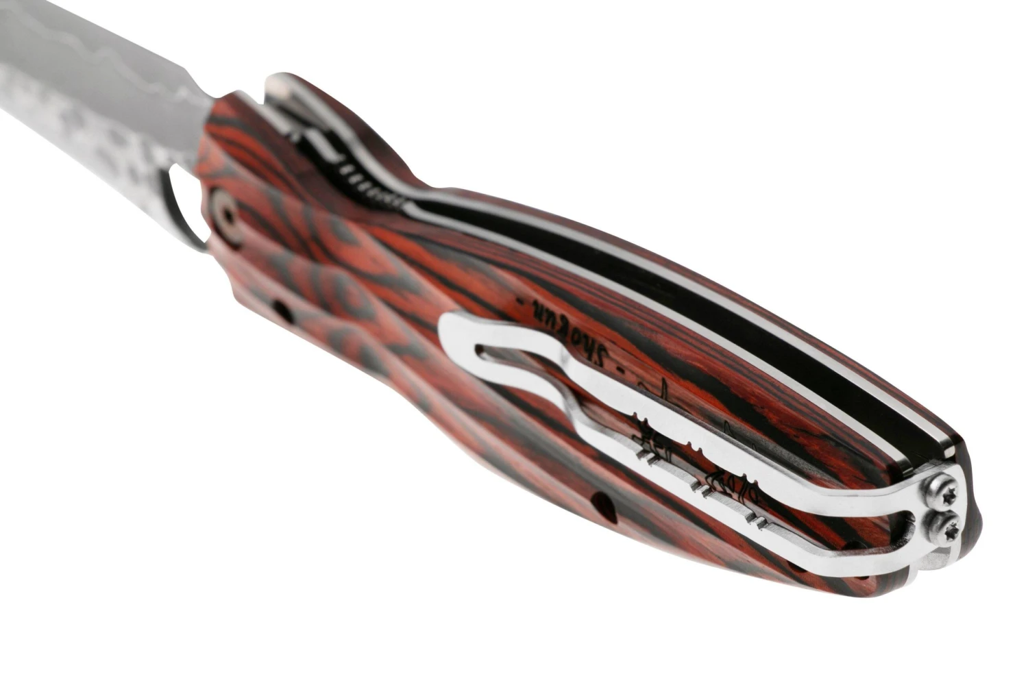 Mcusta MC-0183G Sengoku Tokugawa Leyasu SPG2, Red Pakkawood, Cuchillo De Caballero - Imagen 4