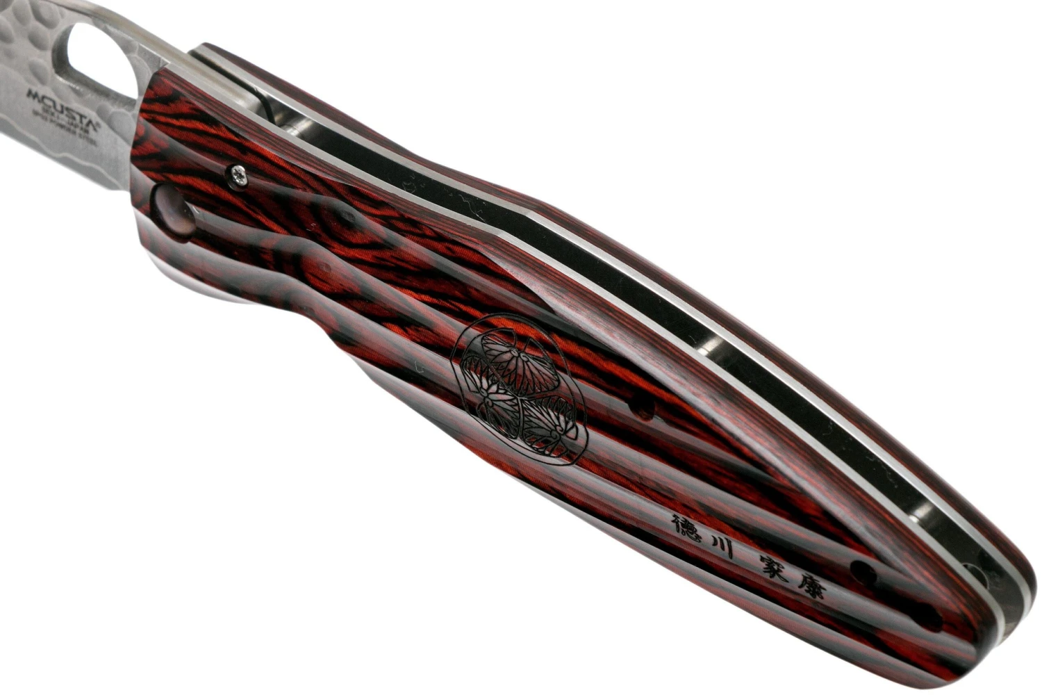 Mcusta MC-0183G Sengoku Tokugawa Leyasu SPG2, Red Pakkawood, Cuchillo De Caballero - Imagen 7