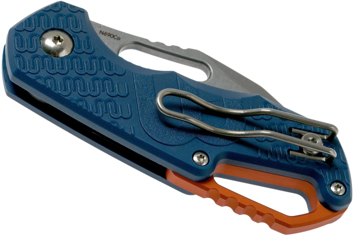 MKM Isonzo FX03-3PBL Clip Point Blue FRN Navaja, Jesper Voxnaes Design - Imagen 4