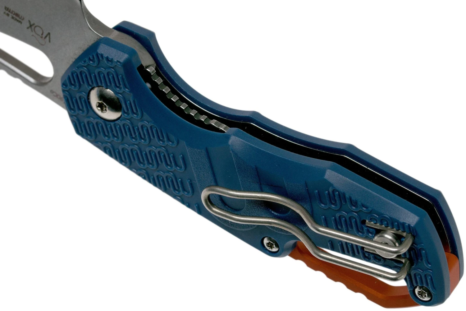 MKM Isonzo FX03-3PBL Clip Point Blue FRN Navaja, Jesper Voxnaes Design - Imagen 5