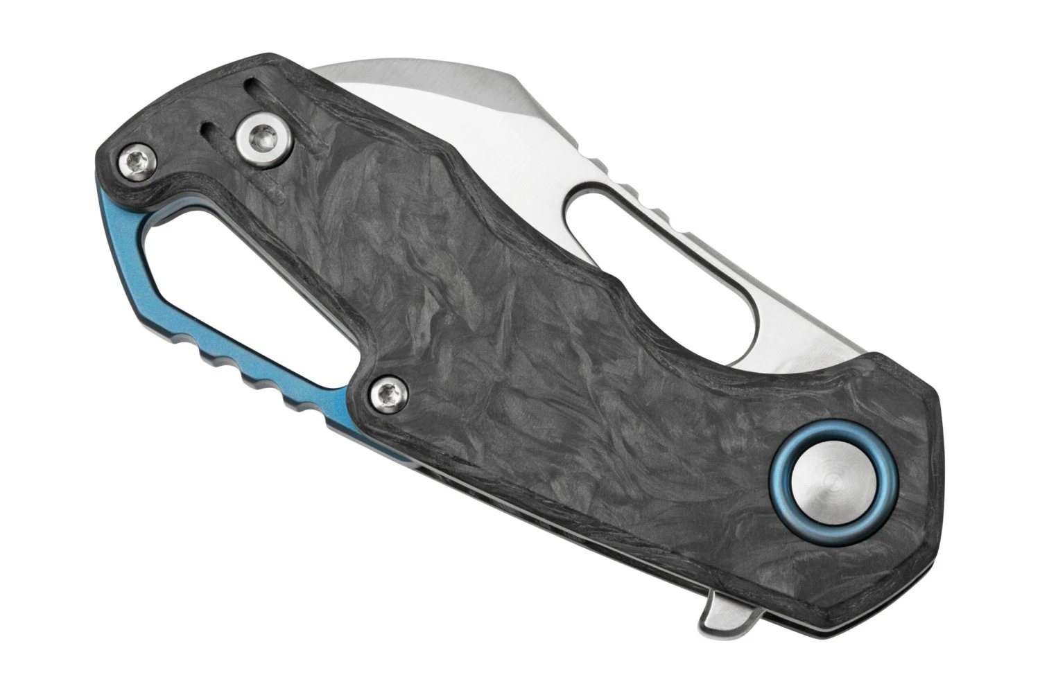 MKM Isonzo FX03M-1CM Hawkbill Marble Carbon Fiber Navaja, Diseño Jesper Voxnaes - Imagen 6