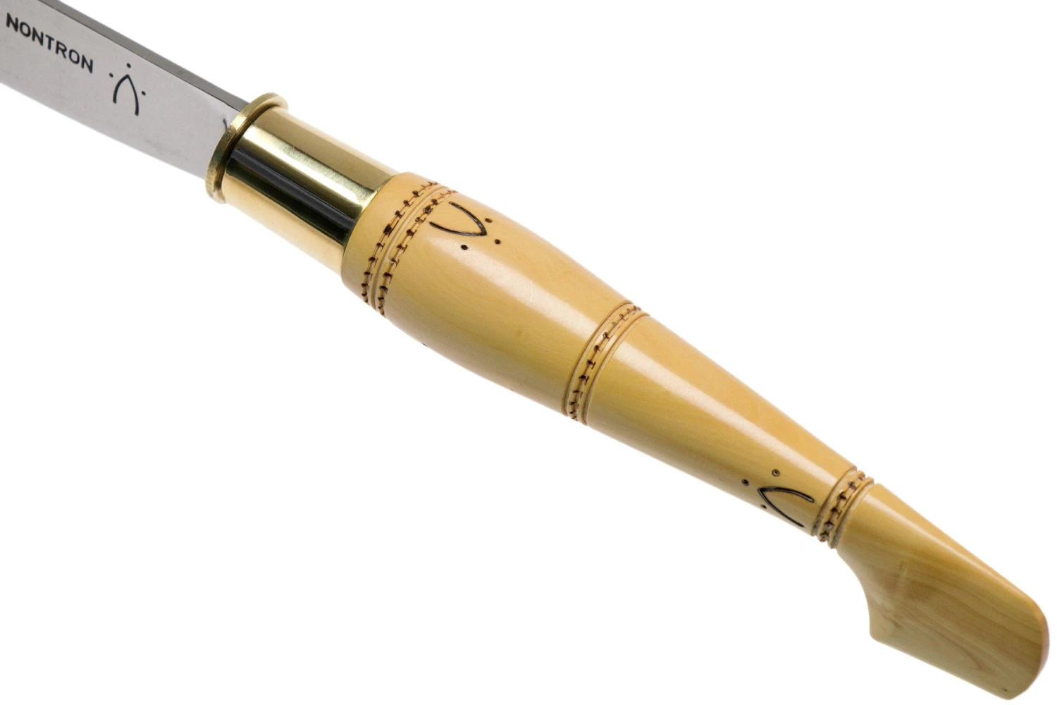 Nontron No. 30 Turning Ferrule, Boxwood, Forma De Zueco NN30 Navaja - Imagen 6