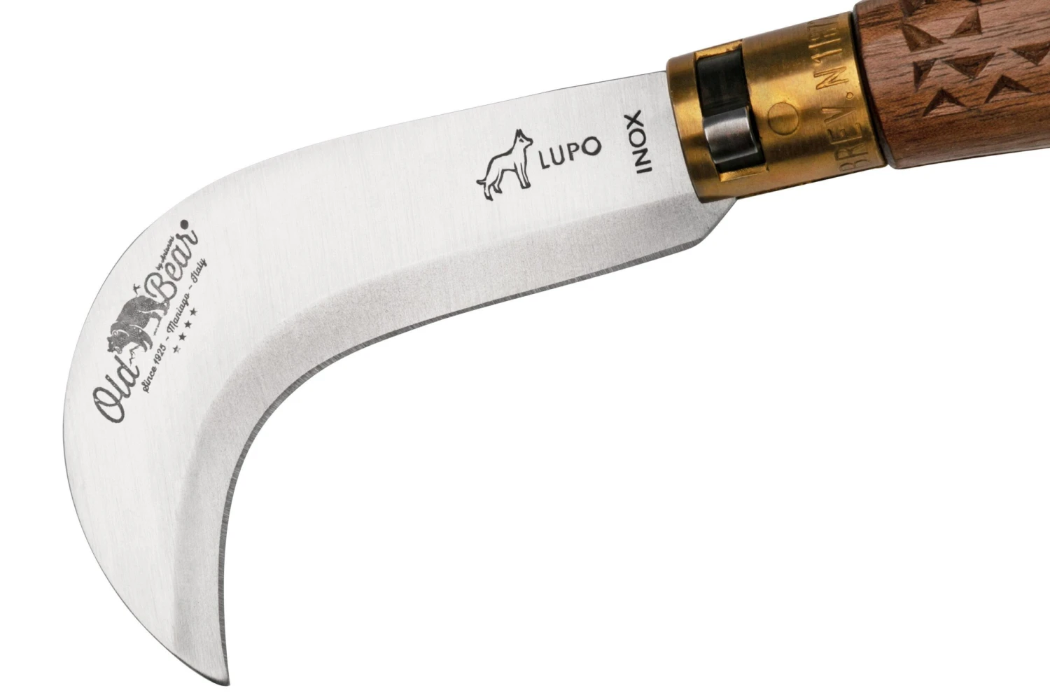 Old Bear Pruning Carved Walnut S, 9747-17-LNI Cuchillo De Jardinero - Imagen 3