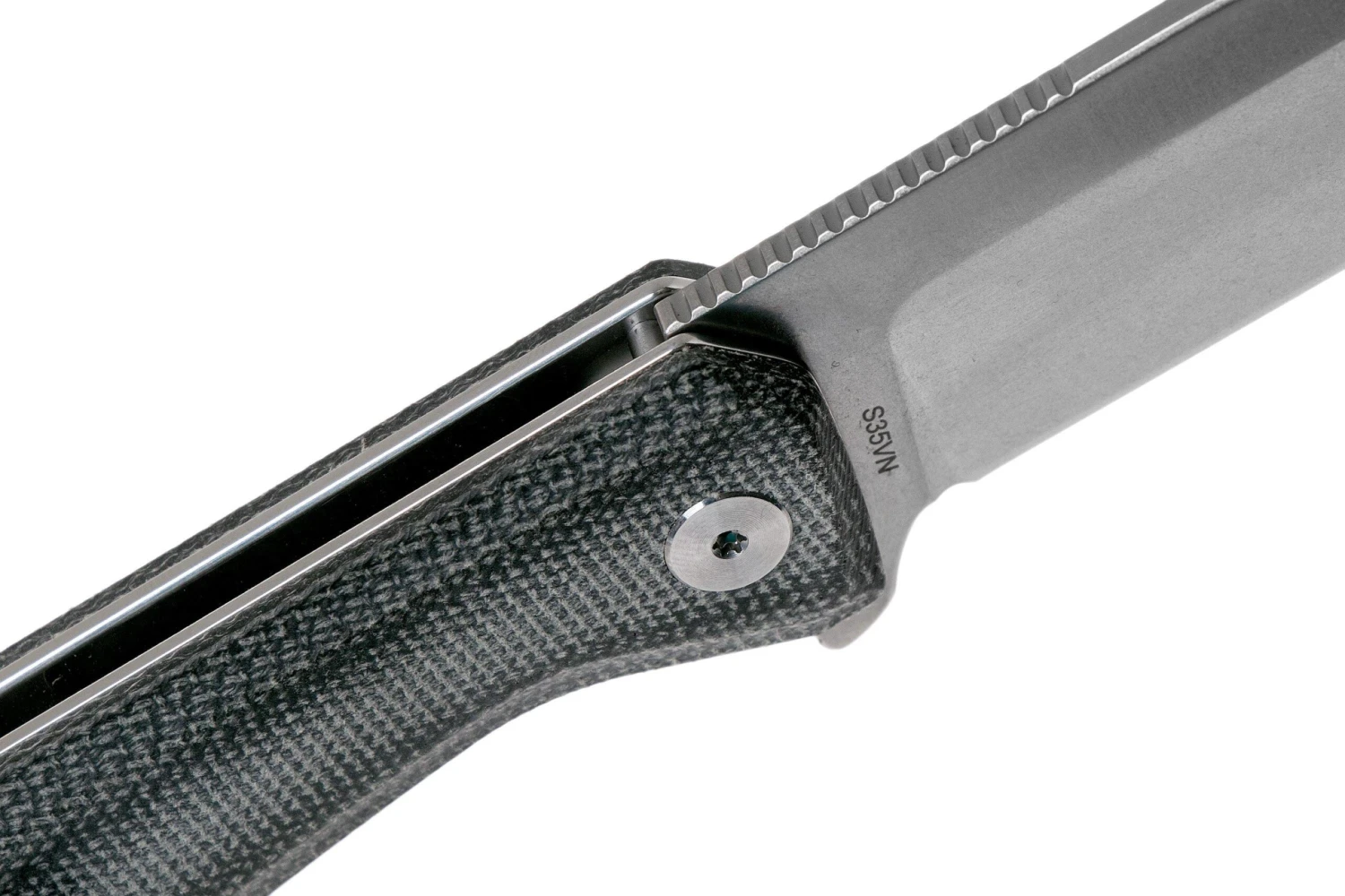 QSP Knife Pelican QS118-D1 Stonewash, Blue Micarta Navaja - Imagen 6