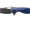 Rike Mini Hummingbird Navaja Damascus, Azul