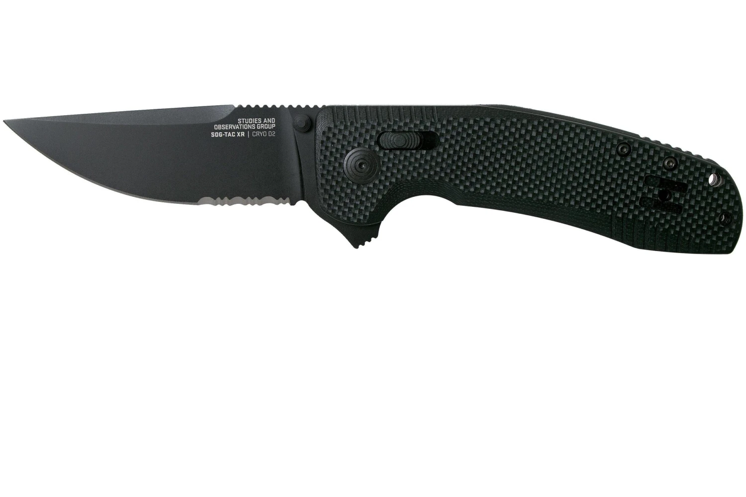 SOG SOG-TAC XR Blackout Serrated 12-38-03-57 Navaja