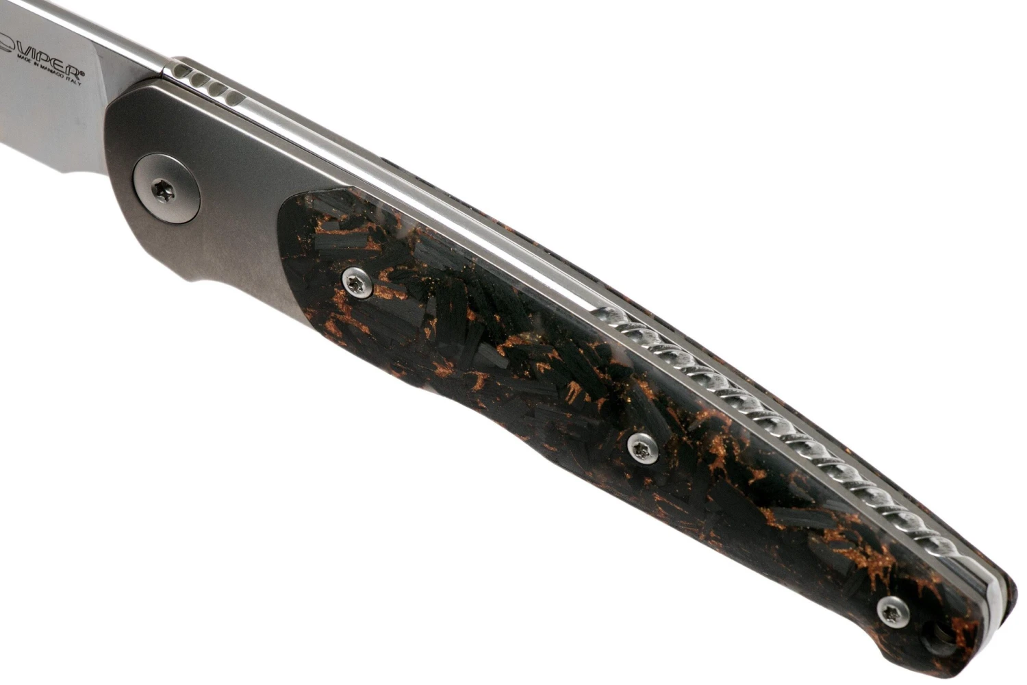 Viper Key V5978FCSC Bolster Copper Carbon Fibre Knivesandtools Exclusive Navaja - Imagen 7