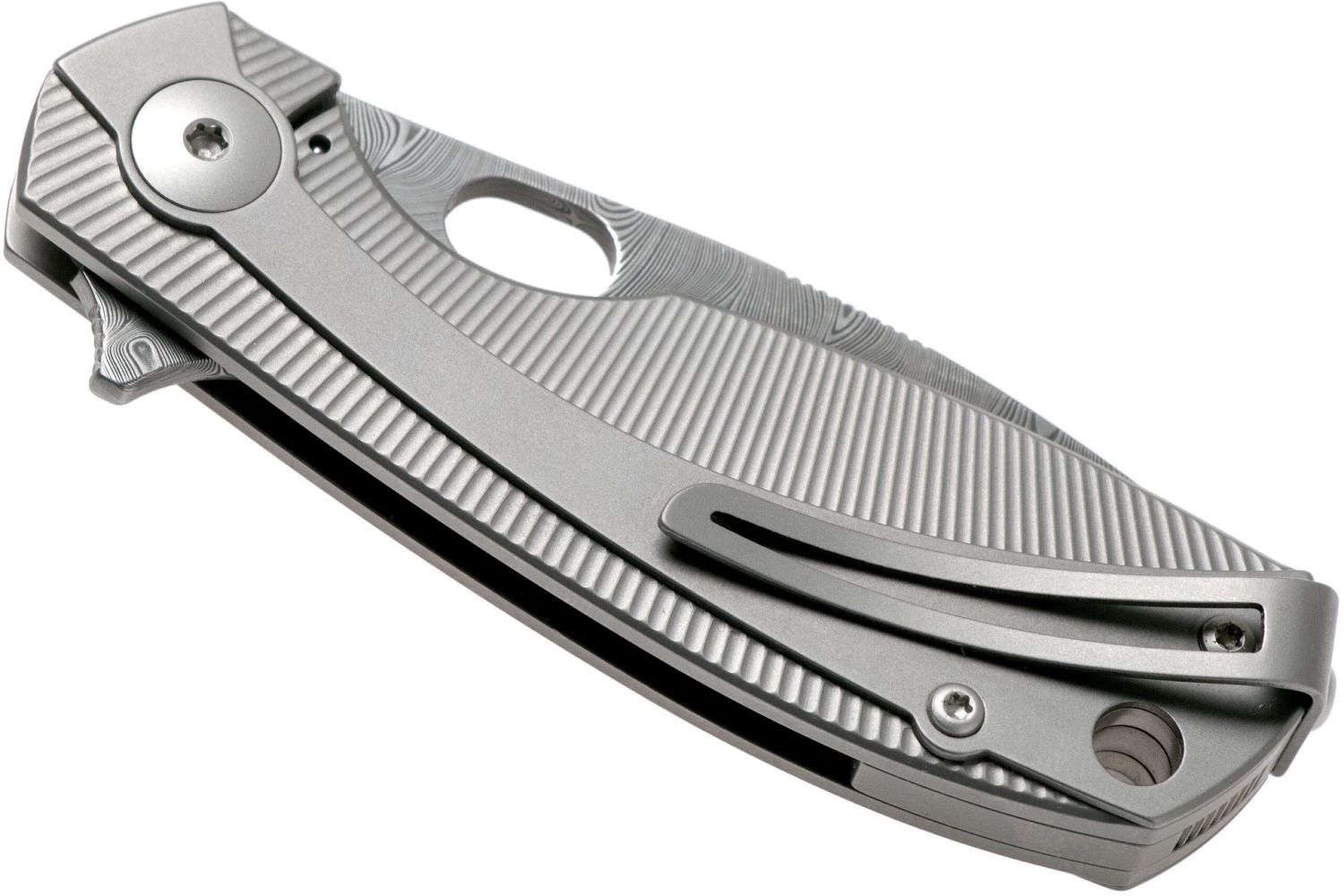 Viper Lille Damasco VA5964TiTi Navaja De Caballero Con Caja De Regalo De Madera - Imagen 4