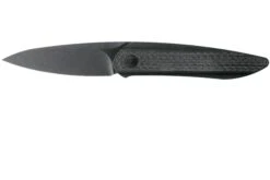 WE Knife Black Void Opus 2010V-1, V Grind, Twill Navaja Fibra De Carbono, Diseño Justin Lundquist