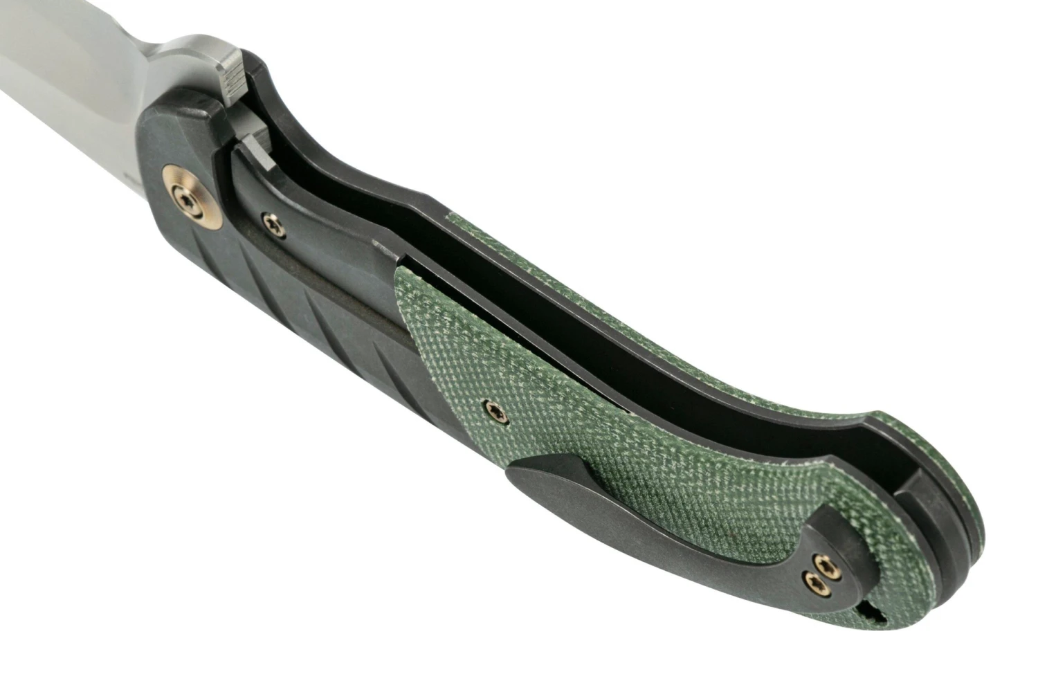 WE Knife Curvaceous WE20012-2 Black Titanium, Green Micarta Navaja, Eric Ochs Design - Imagen 5