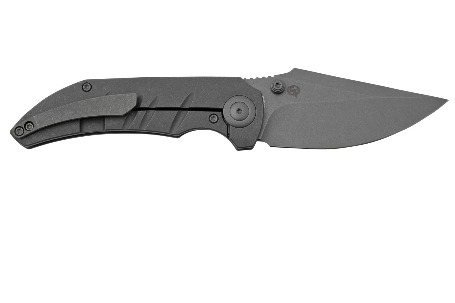 WE Knife Riff-Raff Grey Titanium, Stonewashed CPM 20CV WE22020B-3 Navaja, Diseño De Matt Christensen - Imagen 2