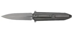 WE Knife Diatomic WE22032-2 Gray Bead Blasted Titanium, Gray Bead Blasted Single Edge Navaja